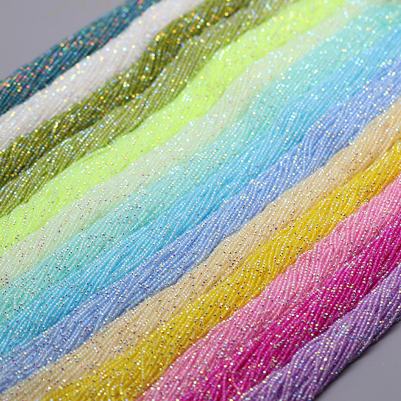 Glass Seed Beads 2Mm Jewelry Making - ลูกปัดแก้วคริสตัลสี ขนาด 2 มม. (2 เส้น