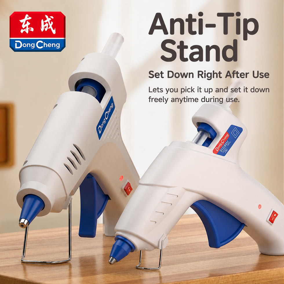 Hot Melt Glue Gun Cordless - ปืนกาวร้อน หัวฉีดอะลูมิเนียม แกนเซรามิก PTC ตัวเครื่องหุ้มฉนวน กำลังไฟ