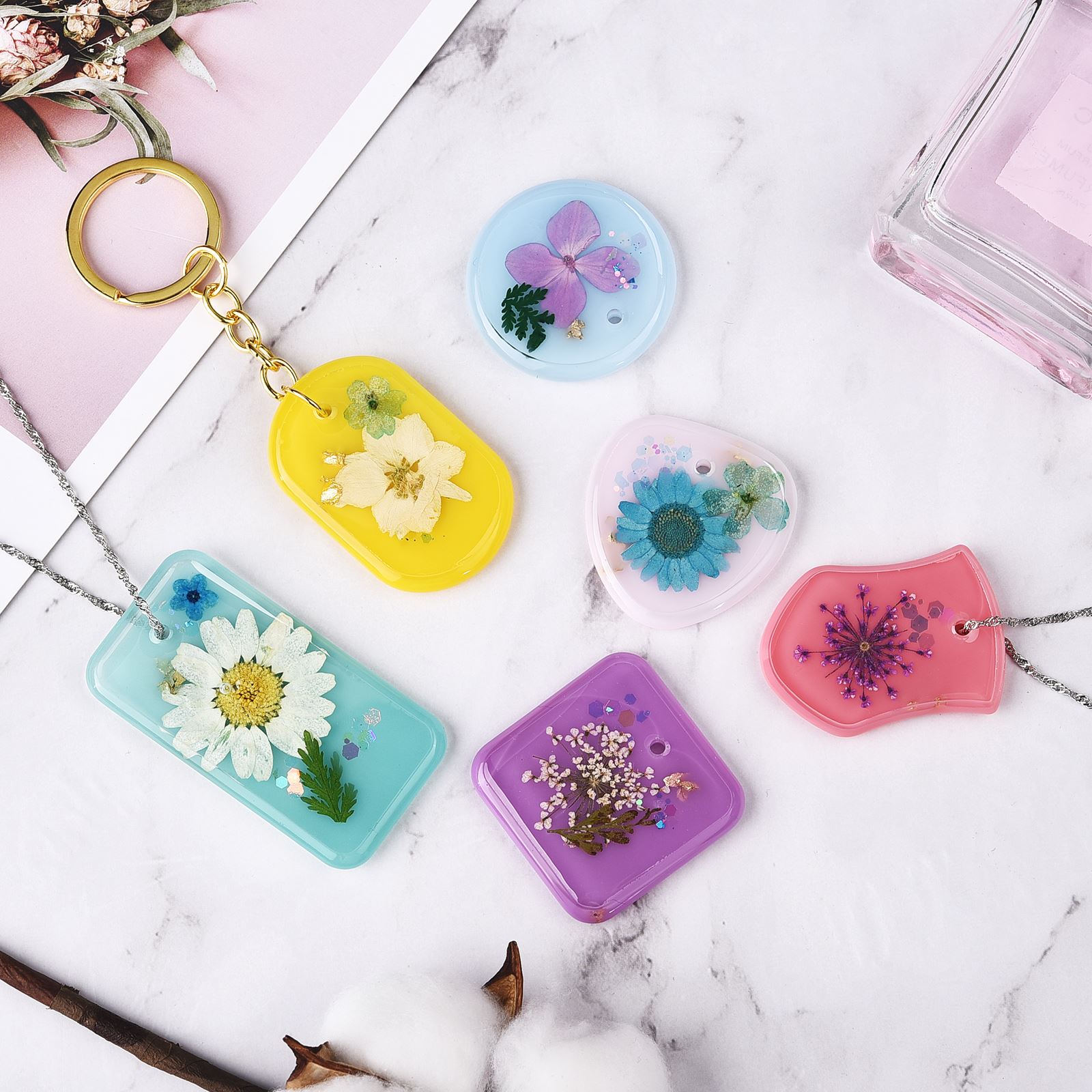 DIY พวงกุญแจจี้ชุดแม่พิมพ์ซิลิ - Silicone Epoxy Resin Molds Set บทวิจารณ์และราคา