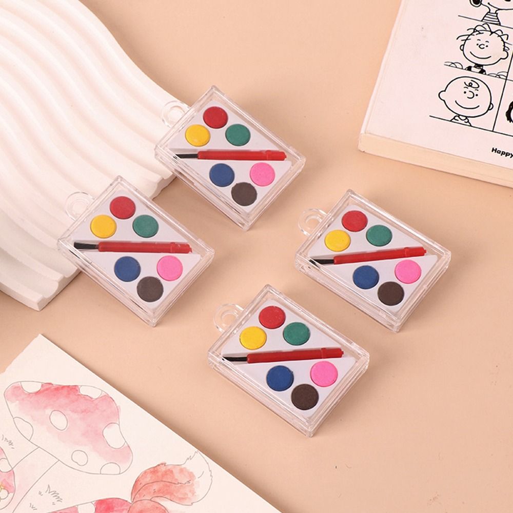 ชุดสีน้ำพกพาพร้อมพู่กัน 6 สี ช - Watercolor Paint Set Solid Pigment บทวิจารณ์และราคา