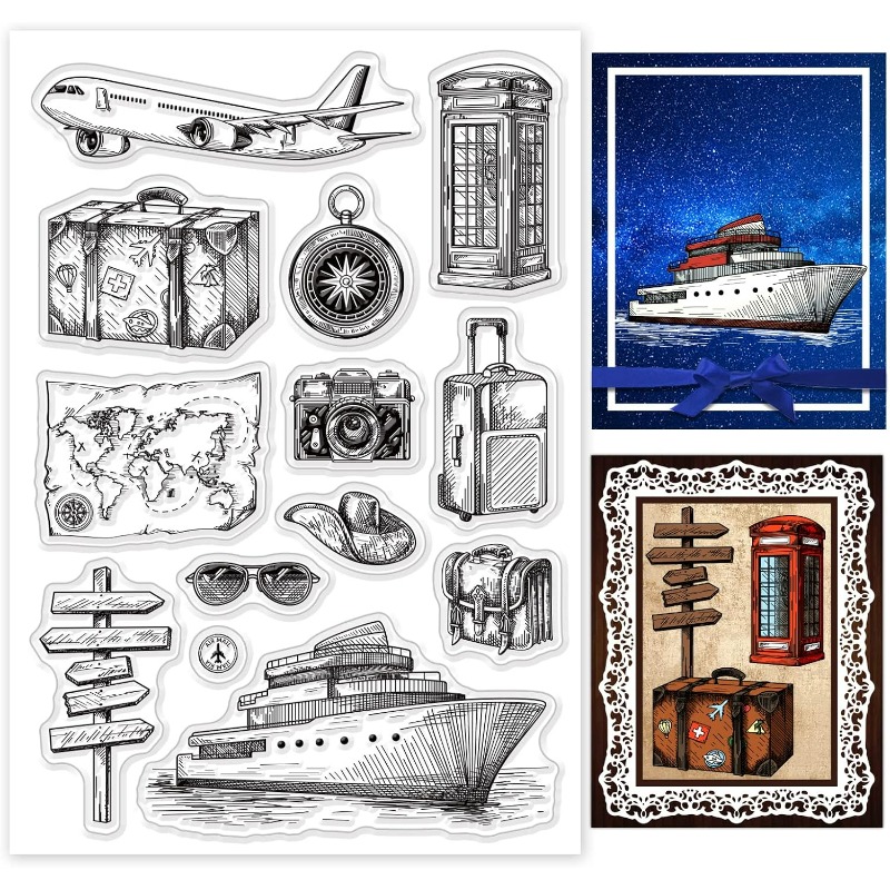 Travel ซิลิโคนล้างแสตมป์เครื่อ - Clear Silicone Stamps For Card Making บทวิจารณ์และราคา