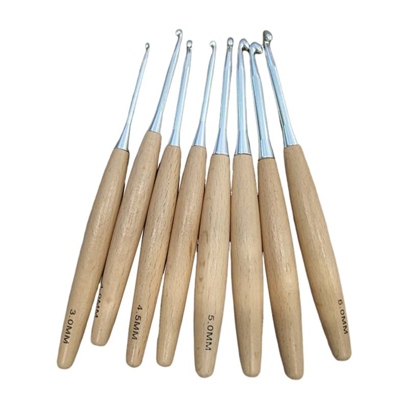 M12K-ชุดเข็มโครเชต์ไม้ 40 ชิ้น - Wooden Crochet Hooks Ergonomic Handle บทวิจารณ์และราคา