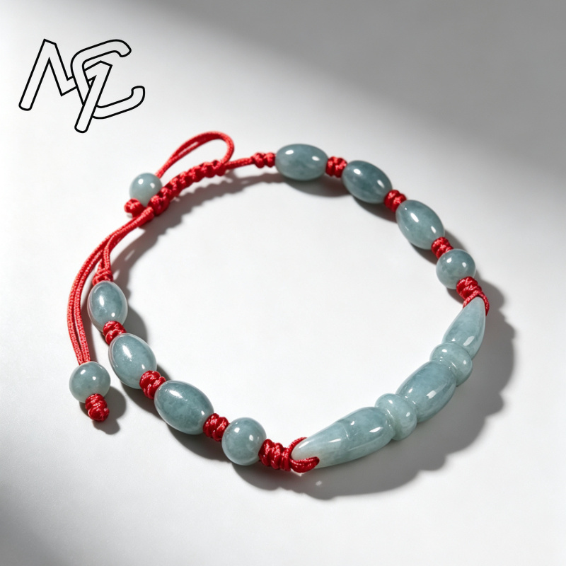 หยกน้ำสีน้ำเงินธรรมชาติ มรกตพม - Beading บทวิจารณ์และราคา