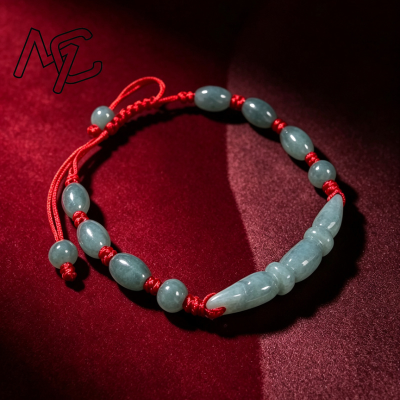 หยกน้ำสีน้ำเงินธรรมชาติ มรกตพม - Beading บทวิจารณ์และราคา