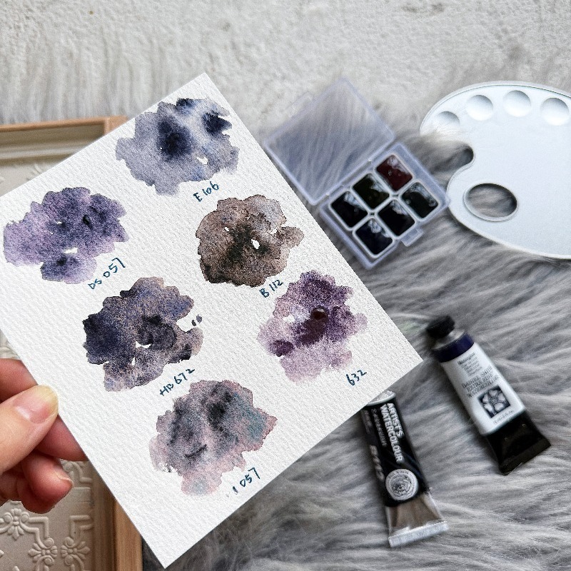 สี 6 สี 1 มล. คอลเลคชั่นไวท์ไน - Watercolor Paint Set Solid Pigment บทวิจารณ์และราคา